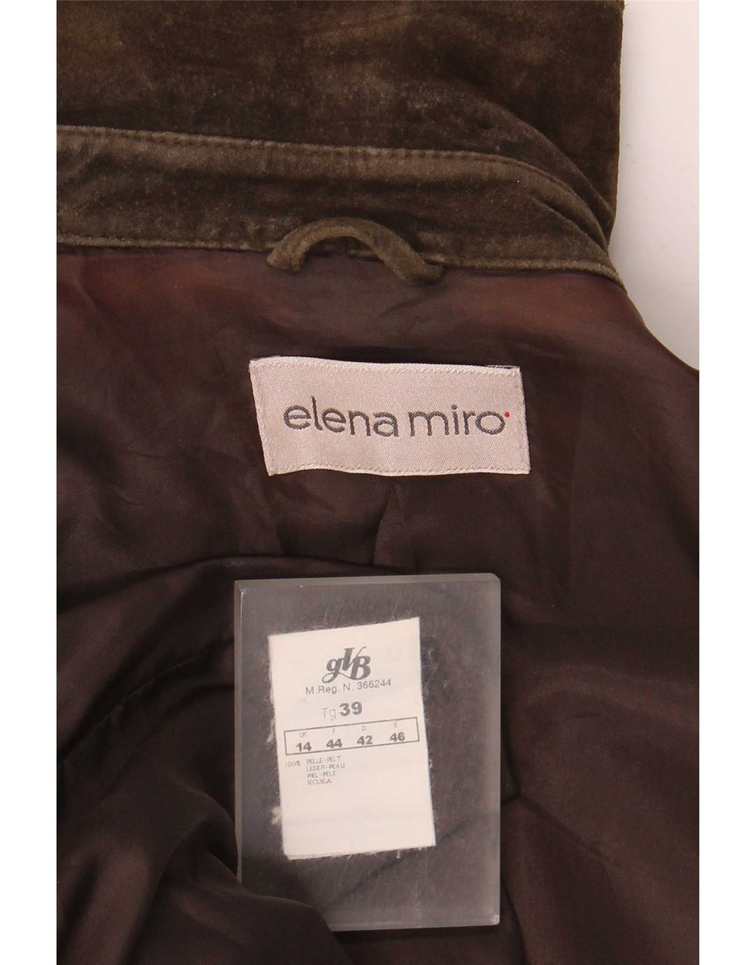 ELENA MIRO Womens Oversized Suede Jacket UK 14 Large Brown Leather
