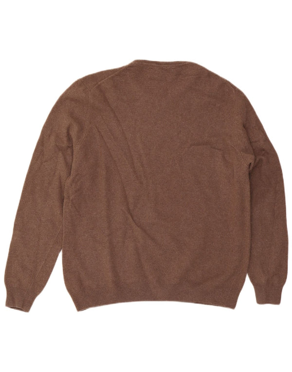 Liu Jo Mens Crew Neck Jumper Sweater 2XL Brown Cashmere