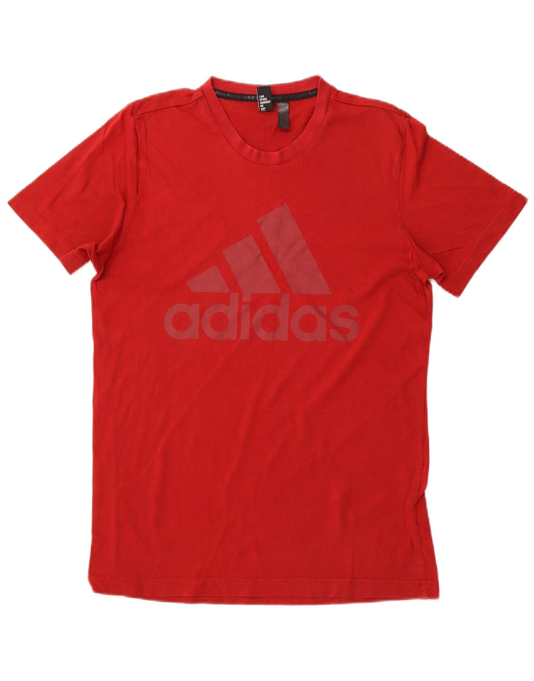 ADIDAS Mens Graphic T-Shirt Top Medium Red Cotton