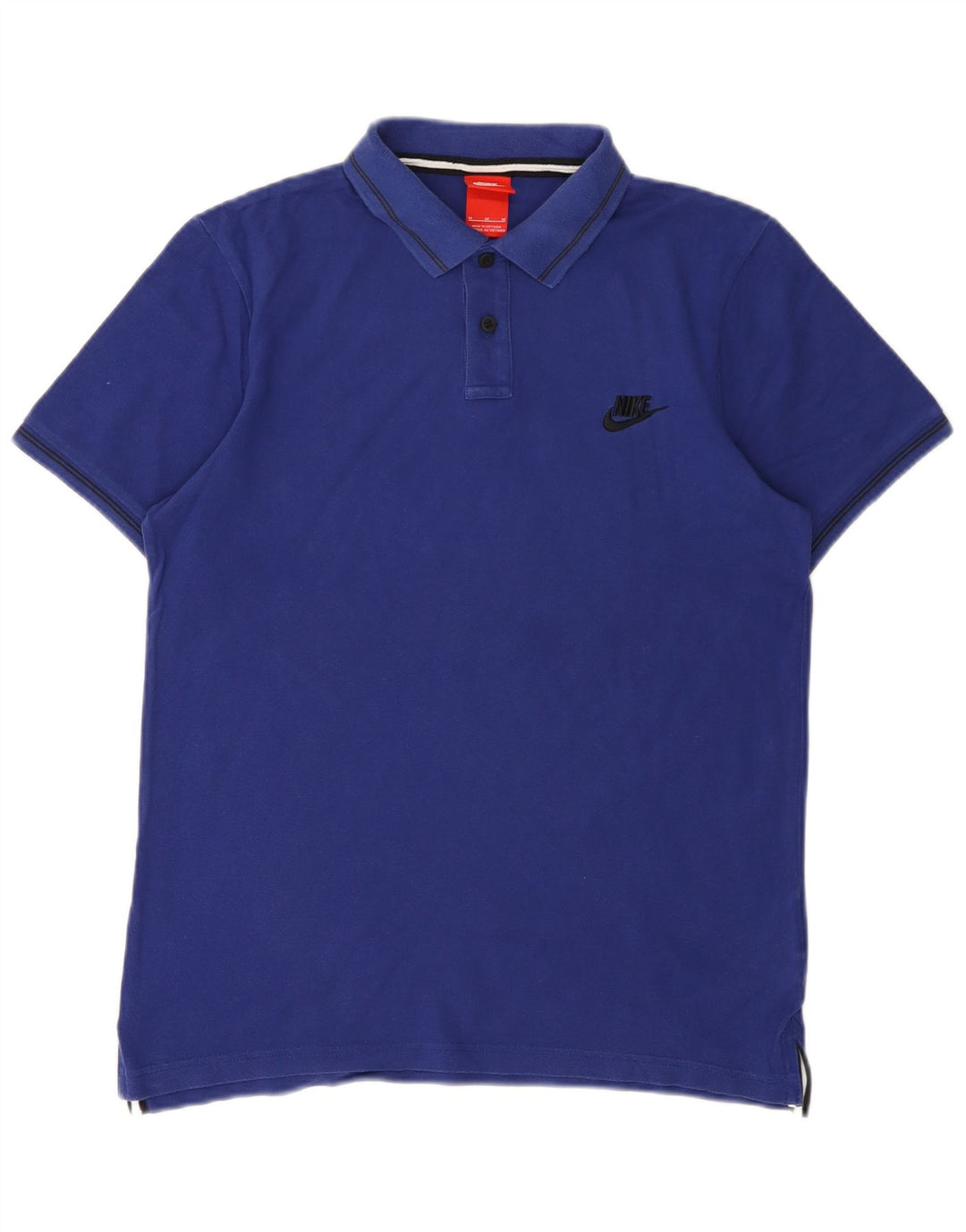 Nike Mens Polo Shirt Medium Blue Cotton
