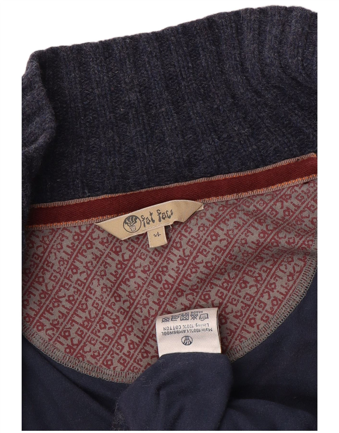 FAT FACE Womens Cardigan Sweater UK 18 XL Navy Blue Wool