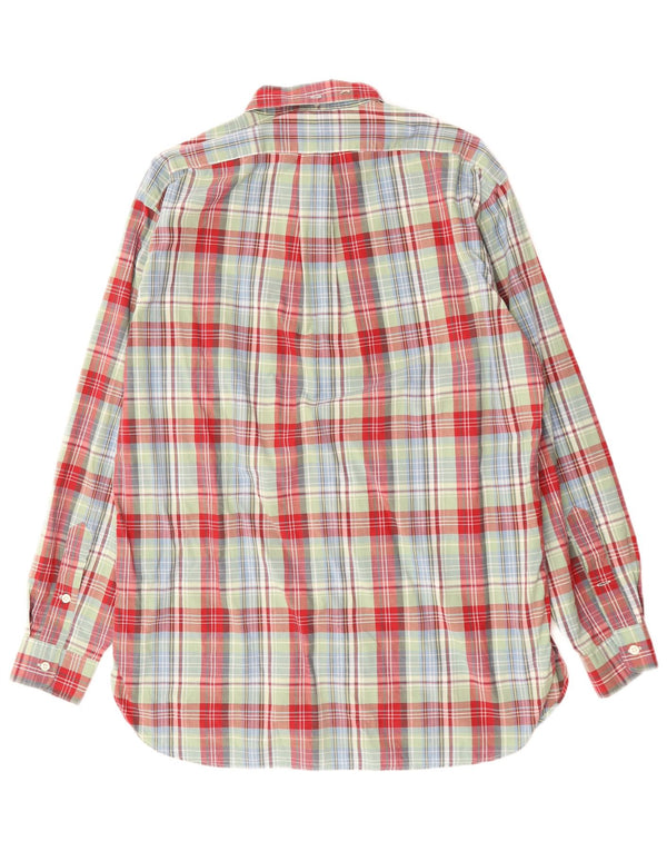 RALPH LAUREN Mens Shirt Medium Green Check Cotton