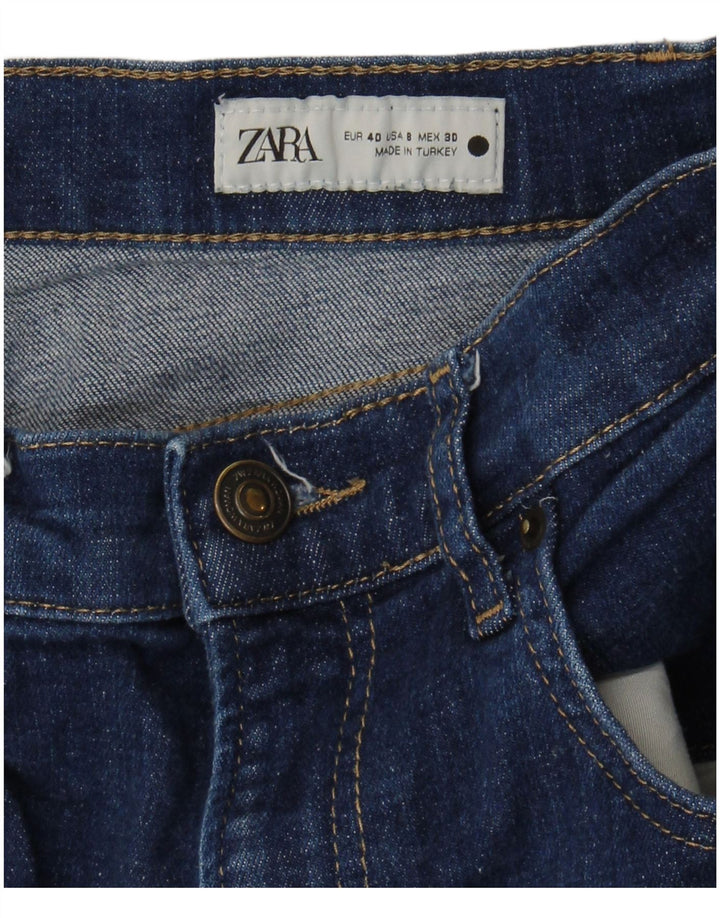Zara Womens Cropped Jeans EU 40 Medium W30 L25 Blue