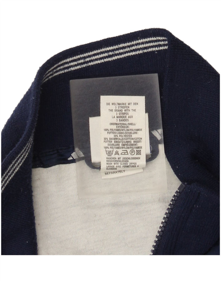 Adidas Womens Oversized Windbreaker Jacket UK 14 Medium Navy Blue Polyamide