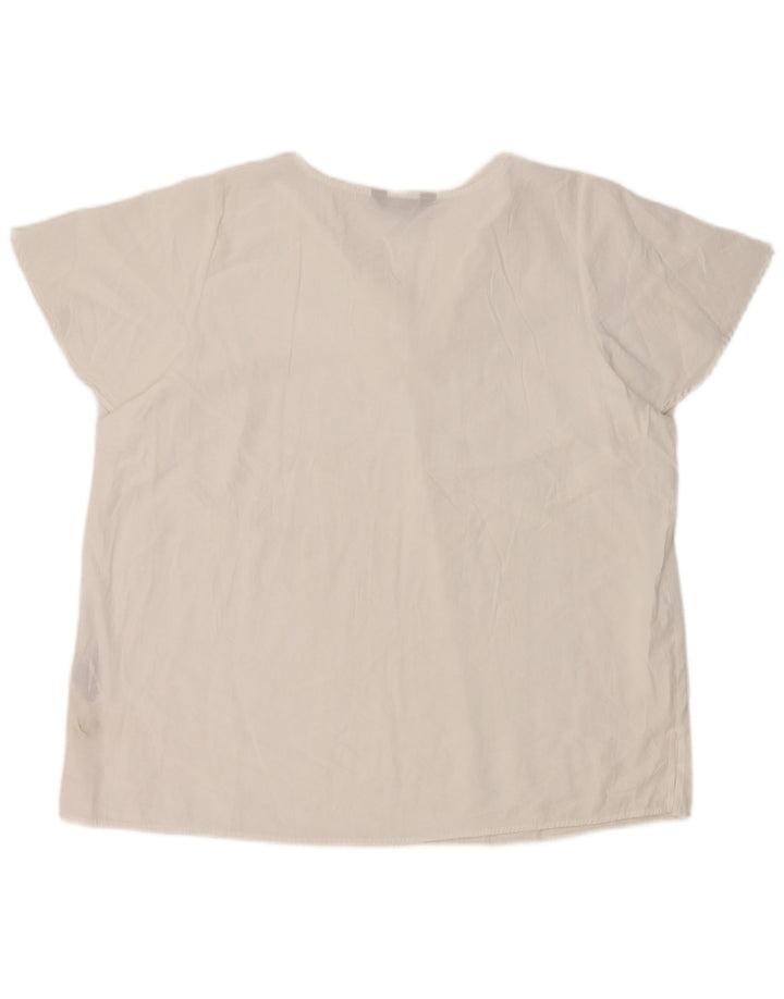 Marks & Spencer Womens Blouse Top UK 20 2XL White Viscose