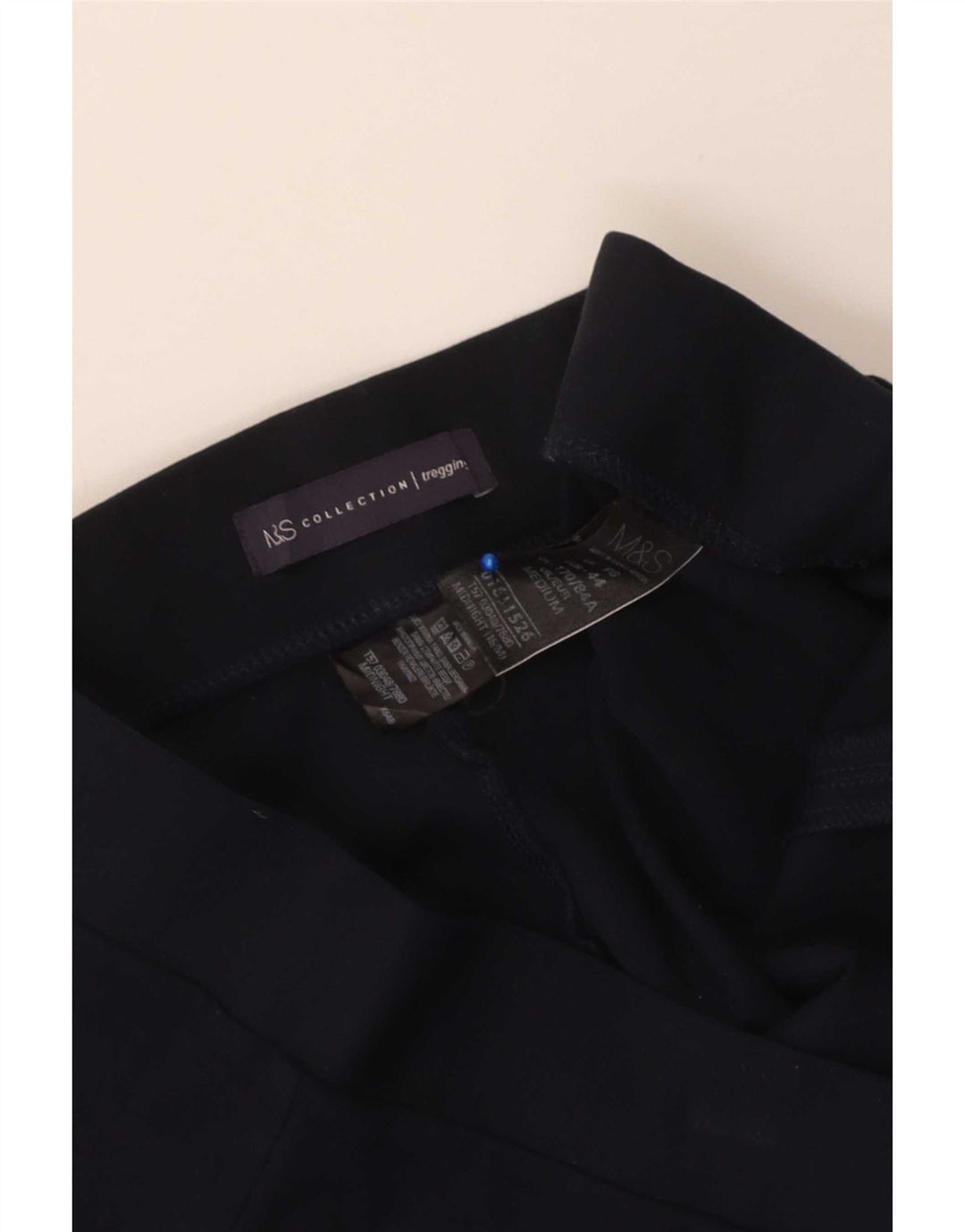 Marks & Spencer Womens Leggings UK 16 Large  Navy Blue Viscose