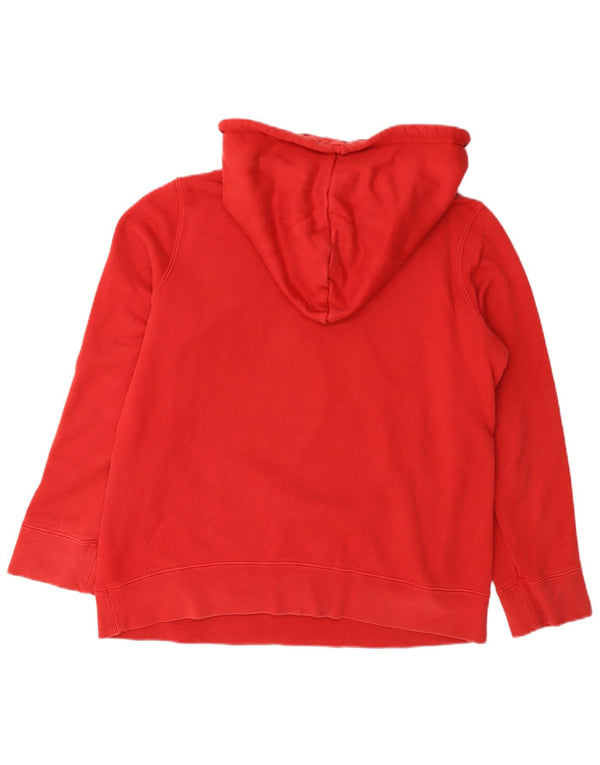 Adidas Womens Graphic Oversized Hoodie Jumper UK 10 Small Red Cotton