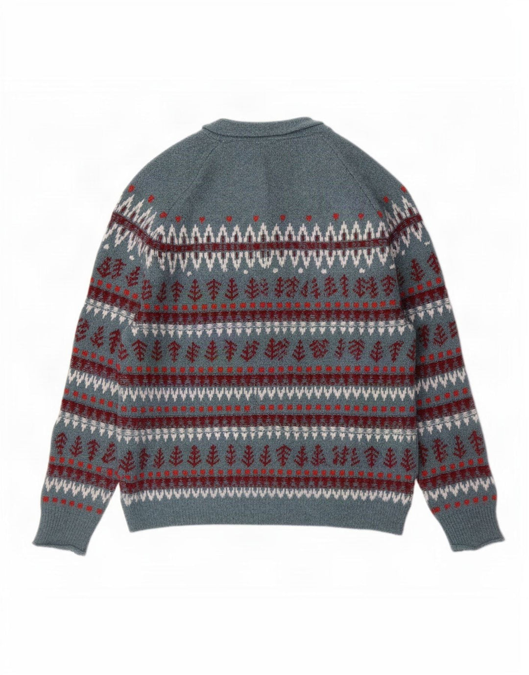 White Stuff Womens Crew Neck Jumper Sweater UK 14 Medium Blue Fair Isle