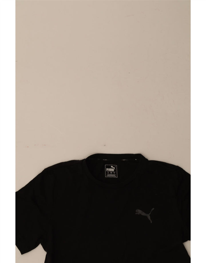 PUMA Mens T-Shirt Top Small Black Polyester Vintage Puma and Second-Hand Puma from Messina Hembry 