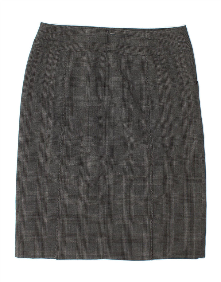 MOSSIMO Womens Stretch Straight Skirt US 10 Large W30 Grey Check Polyester Vintage Mossimo and Second-Hand Mossimo from Messina Hembry 