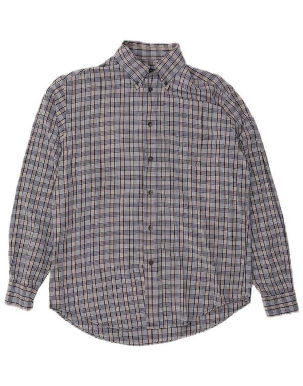 CALVIN KLEIN JEANS Mens Shirt Large Blue Check Viscose