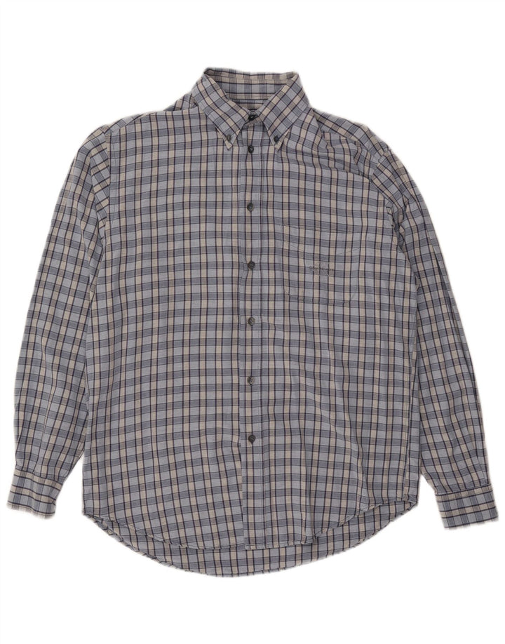 CALVIN KLEIN JEANS Mens Shirt Large Blue Check Viscose