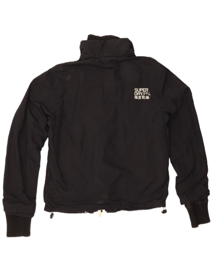 SUPERDRY Womens The Windcheater Windbreaker Jacket UK 14 Medium Black