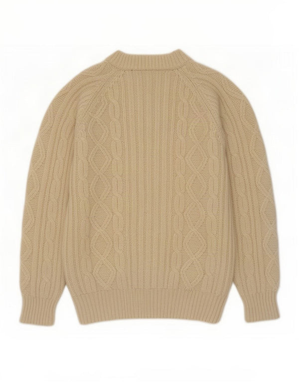 Edward Spiers Mens Turtle Neck Jumper Sweater Medium Off White Wool