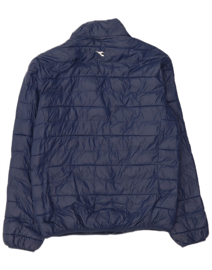 DIADORA Mens Padded Jacket UK 42 XL Navy Blue Polyamide