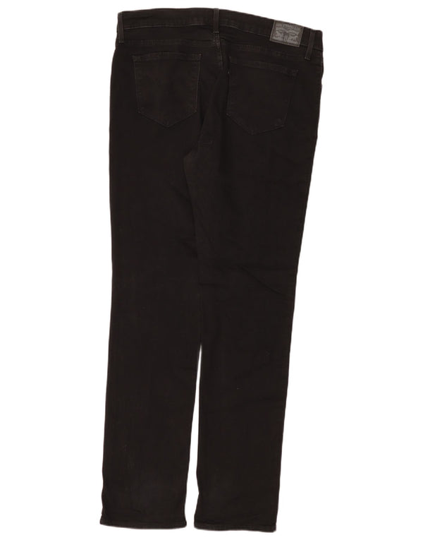 Levi's Womens 312 Shaping Slim Jeans W32 L32 Black Cotton