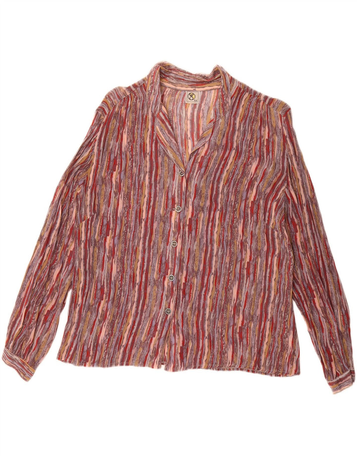 Vintage Womens Shirt Blouse IT 54 3XL Multicoloured Striped