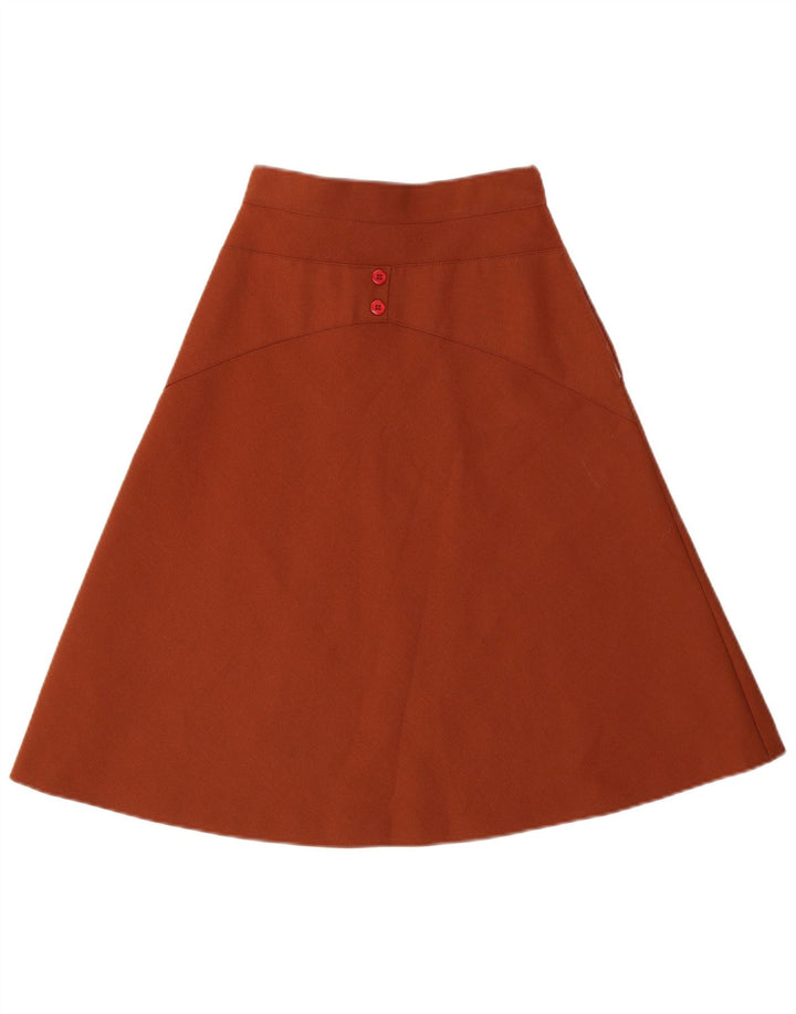 Vintage Womens A-Line Skirt W24 Small  Brown