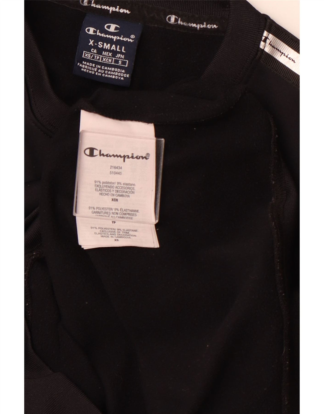 CHAMPION Mens Graphic Sweatshirt Jumper XS Navy Blue Polyester