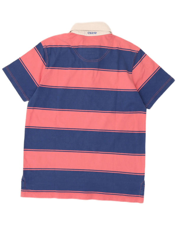 Crew Clothing Mens Rugby Polo Shirt XL Pink Striped Cotton