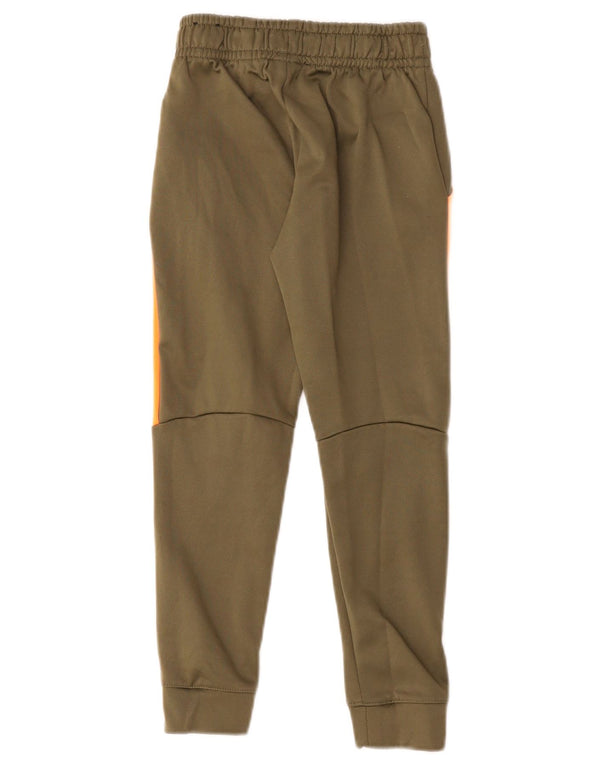Nike Boys Dri Fit Tracksuit Trousers Joggers 6-7 Years XS Khaki Colourblock