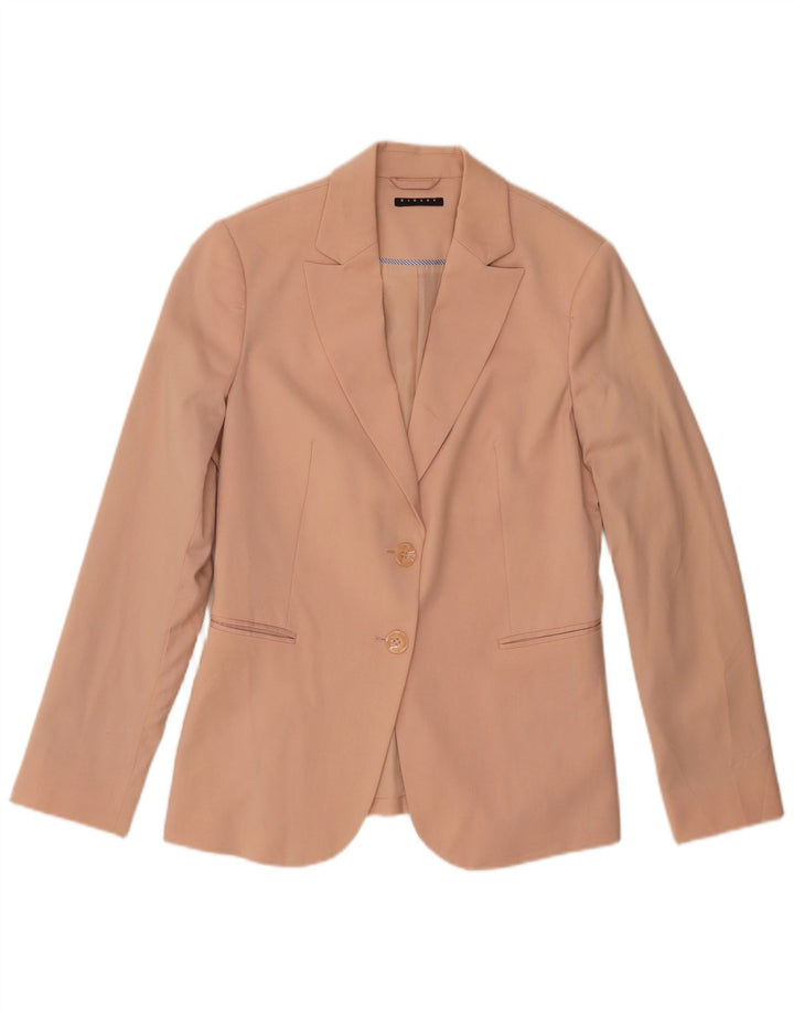 Sisley Womens 2 Button Blazer Jacket UK 10 Small Pink Polyester