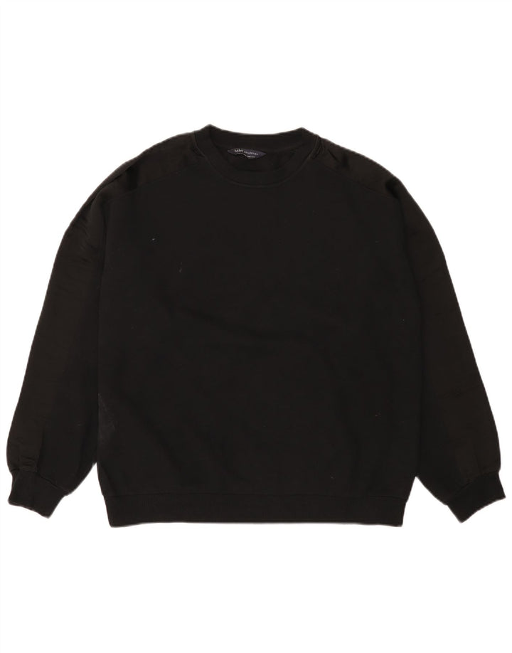 Marks & Spencer Womens Sweatshirt Jumper UK 12 Medium  Black Cotton