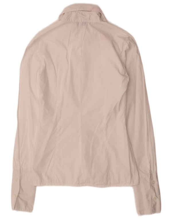 Max & Co. Womens Chemises Shirt UK 12 Medium White Cotton