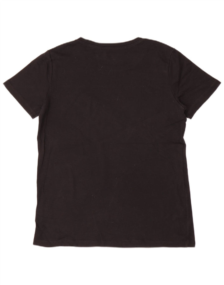 EDDIE BAUER Womens T-Shirt Top UK 18 XL Black Cotton