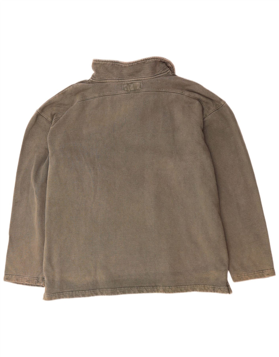 WEIRD FISH Mens Zip Neck Sweatshirt Jumper XL Grey Cotton