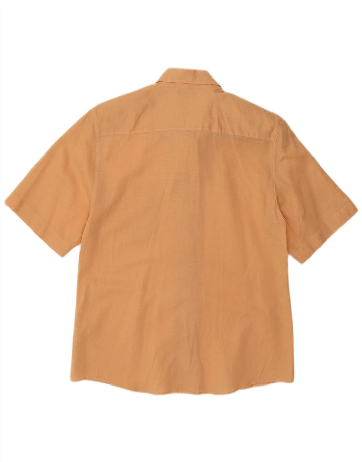VISCONTI Womens Short Sleeve Shirt EU 38 Medium Orange Cotton