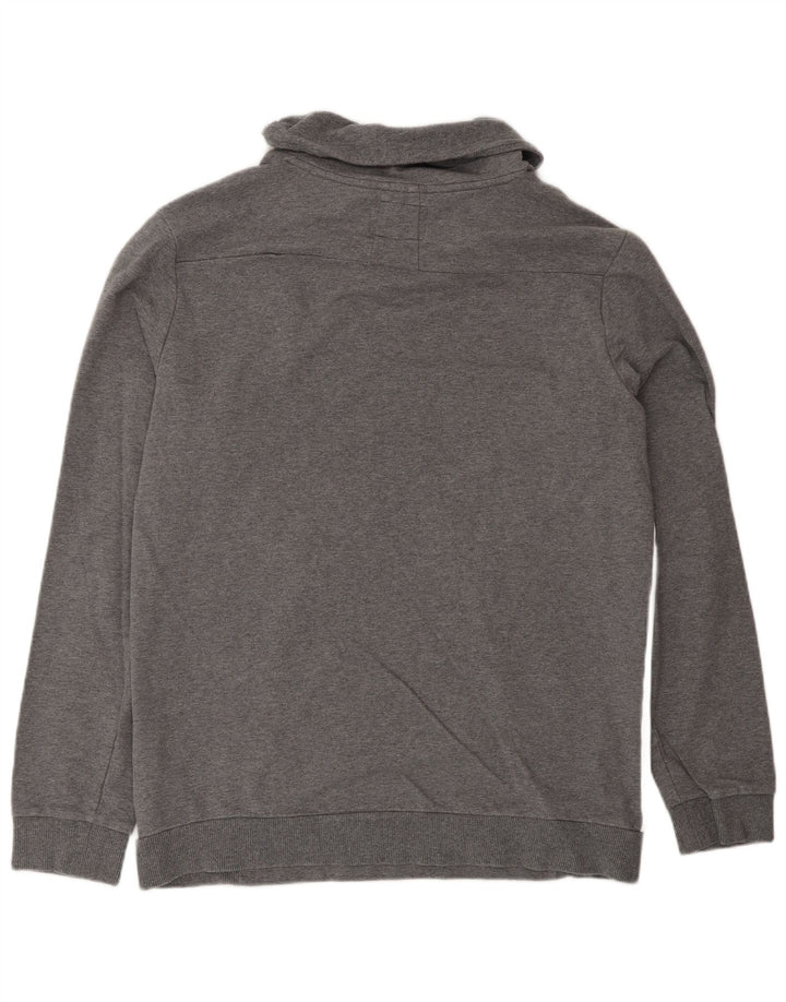 Guess Womens Sweatshirt Jumper IT 42 Medium Grey Colourblock Cotton