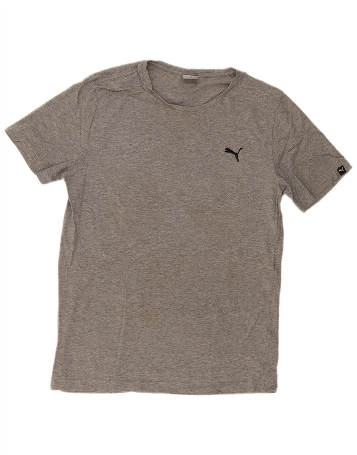 PUMA Mens T-Shirt Top Large Grey Flecked Cotton