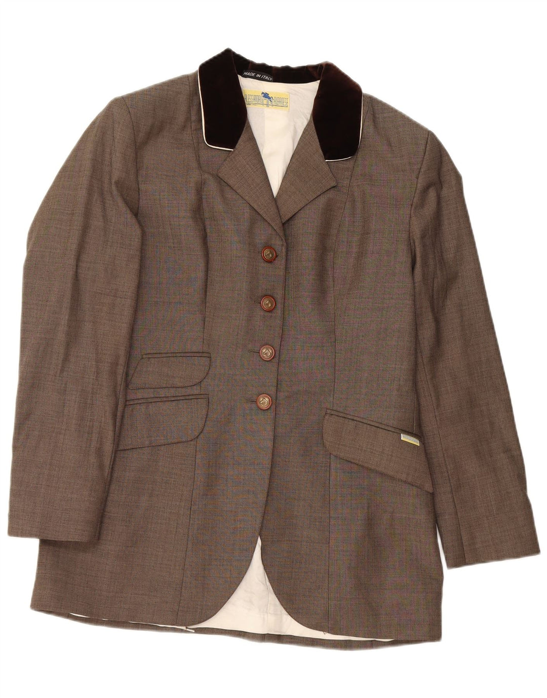 ALESSANDRO ALBANESE Womens Riding Blazer Jacket IT 44 Medium Brown