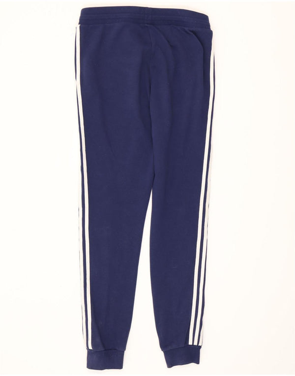 Adidas Boys Tracksuit Trousers Joggers 15-16 Years Navy Blue Cotton