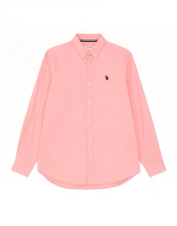 U.S. Polo Assn. Mens Shirt Large Pink Cotton