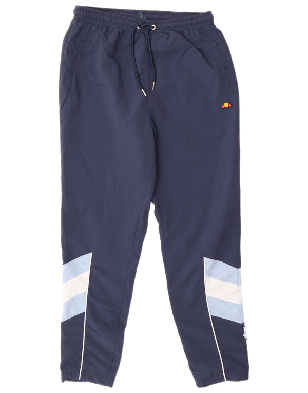 Ellesse Mens Tracksuit Trousers Medium Navy Blue Colourblock Polyamide