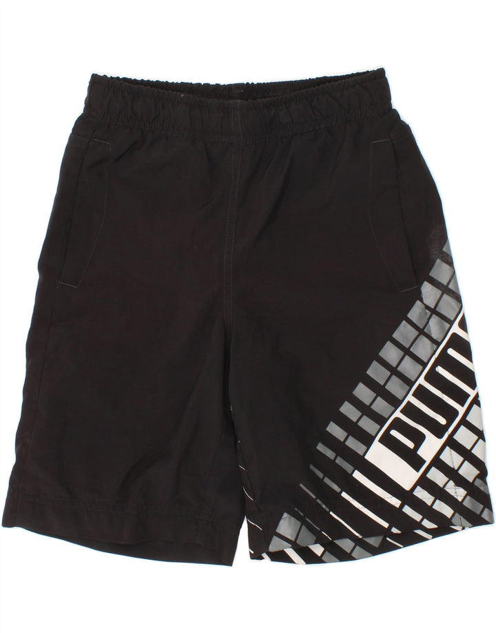 PUMA Boys Graphic Sport Shorts 7-8 Years Black Vintage Puma and Second-Hand Puma from Messina Hembry 