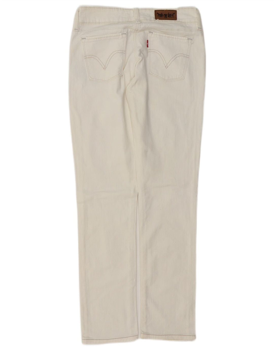 Levi's Womens 571 Slim Jeans W28 L30 White Cotton