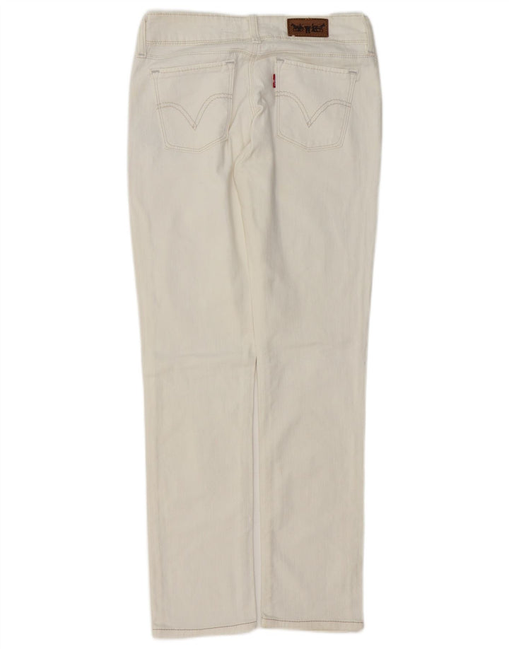 Levi's Womens 571 Slim Jeans W28 L30 White Cotton