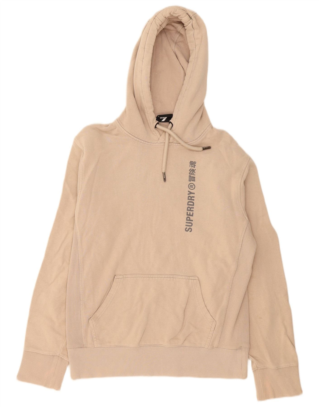 Superdry Mens Graphic Hoodie Jumper Small Beige