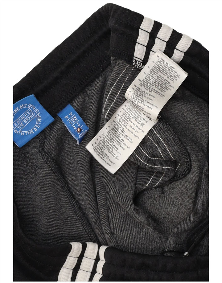 ADIDAS Womens Tracksuit Trousers Joggers UK 12 Medium  Black Polyester