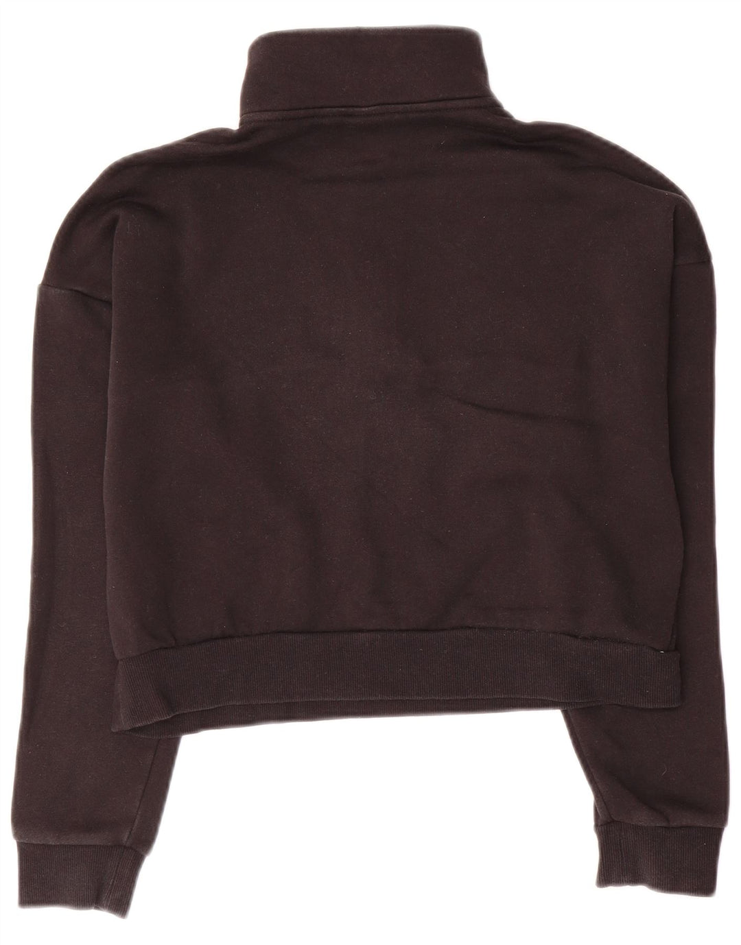 ADIDAS Girls Loose Fit Crop Sweatshirt Jumper 12-13 Years Black Cotton