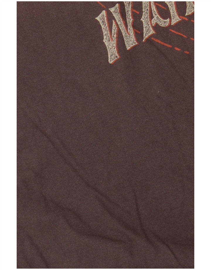 True Religion Mens Graphic T-Shirt Top Large Grey Cotton