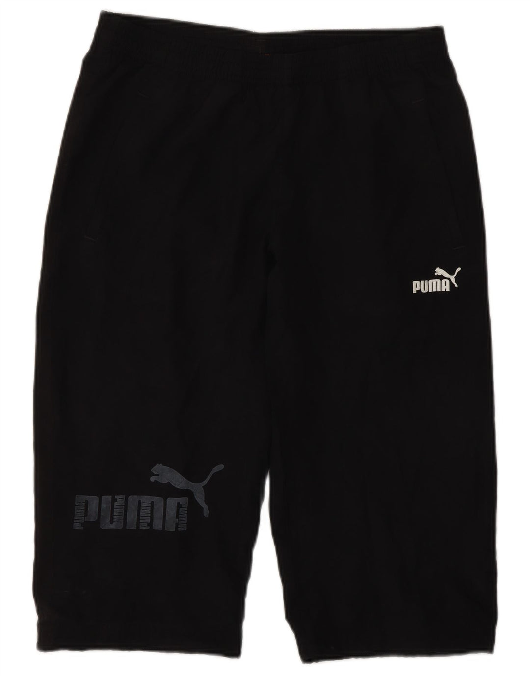 PUMA Boys Graphic Bermuda Sport Shorts 13-14 Years Black Polyester