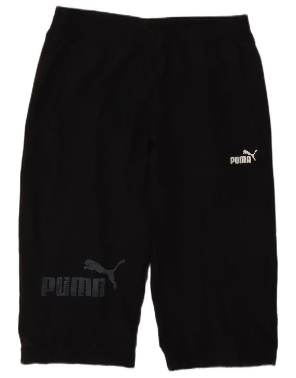 PUMA Boys Graphic Bermuda Sport Shorts 13-14 Years Black Polyester
