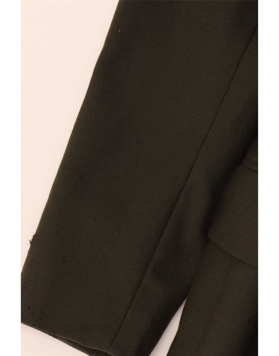 Massimo Dutti Womens Open Blazer Jacket EU 38 Small Khaki Wool