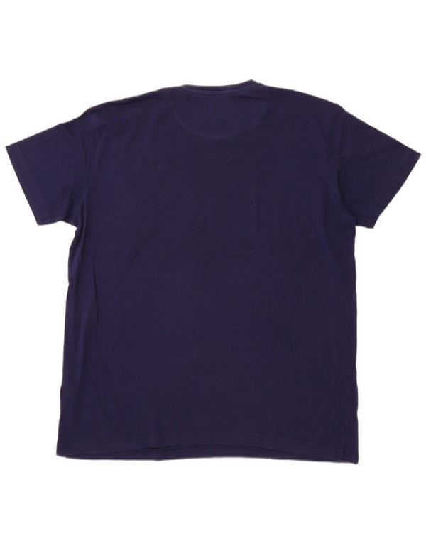 HARMONT & BLAINE Mens Narrow Fit Graphic T-Shirt Top 3XL Navy Blue Cotton