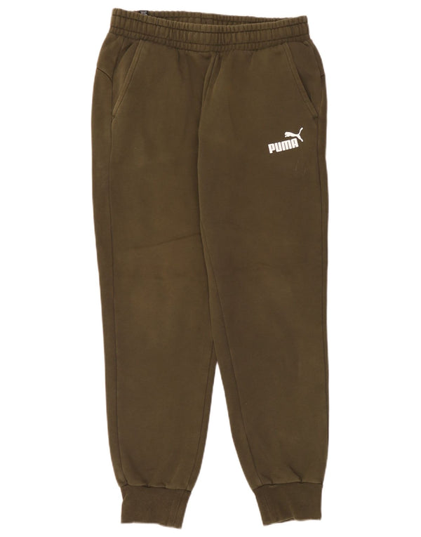 Puma Mens Tracksuit Trousers Joggers Medium Khaki Cotton