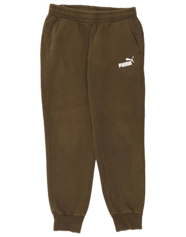 Puma Mens Tracksuit Trousers Joggers Medium Khaki Cotton